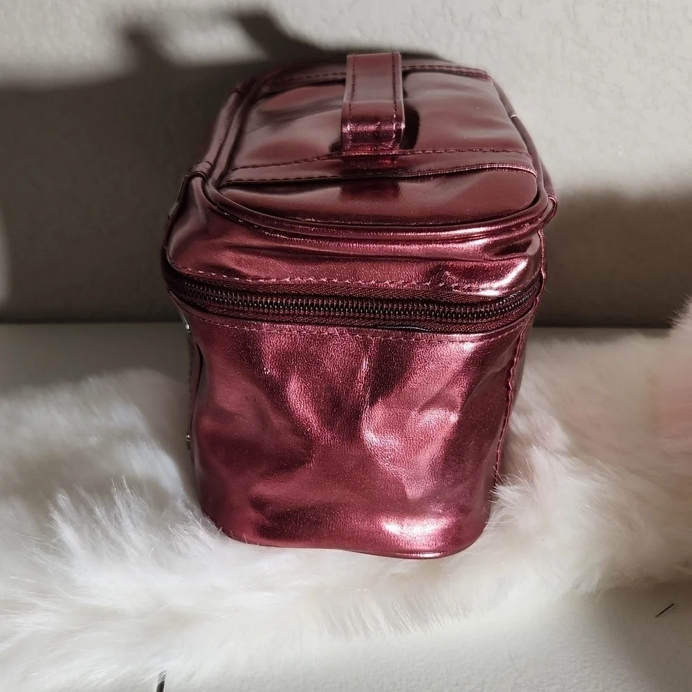 Avon Metallic redish pink makeup bag